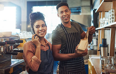 baristas in a coffeeshop